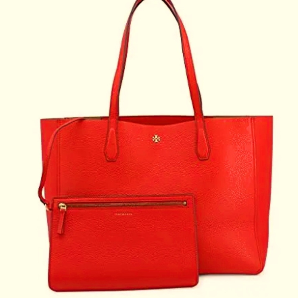 Tory Burch Blake Tote Brilliant Red Cardamom